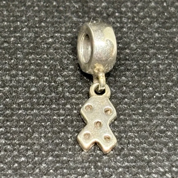 Pandora Breast Cancer Awareness Ribbon Dangle with Pink Zirconia Charm - Picture 3 of 4